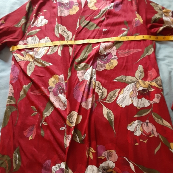 Floral Burgundy Duster Cardigan - Picture 5 of 5